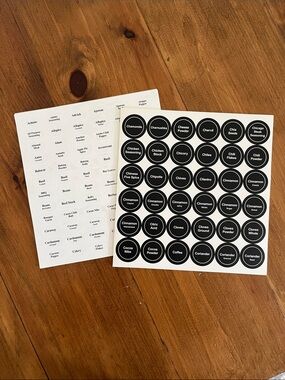 Spice Jar Labels and Pantry Labels